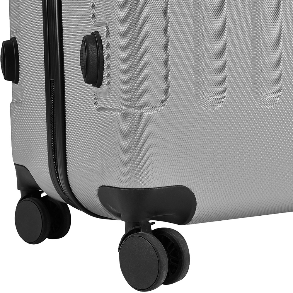 H&O Direct Medium Grey Lightweight Hardshell Travel Suitcase Image 5