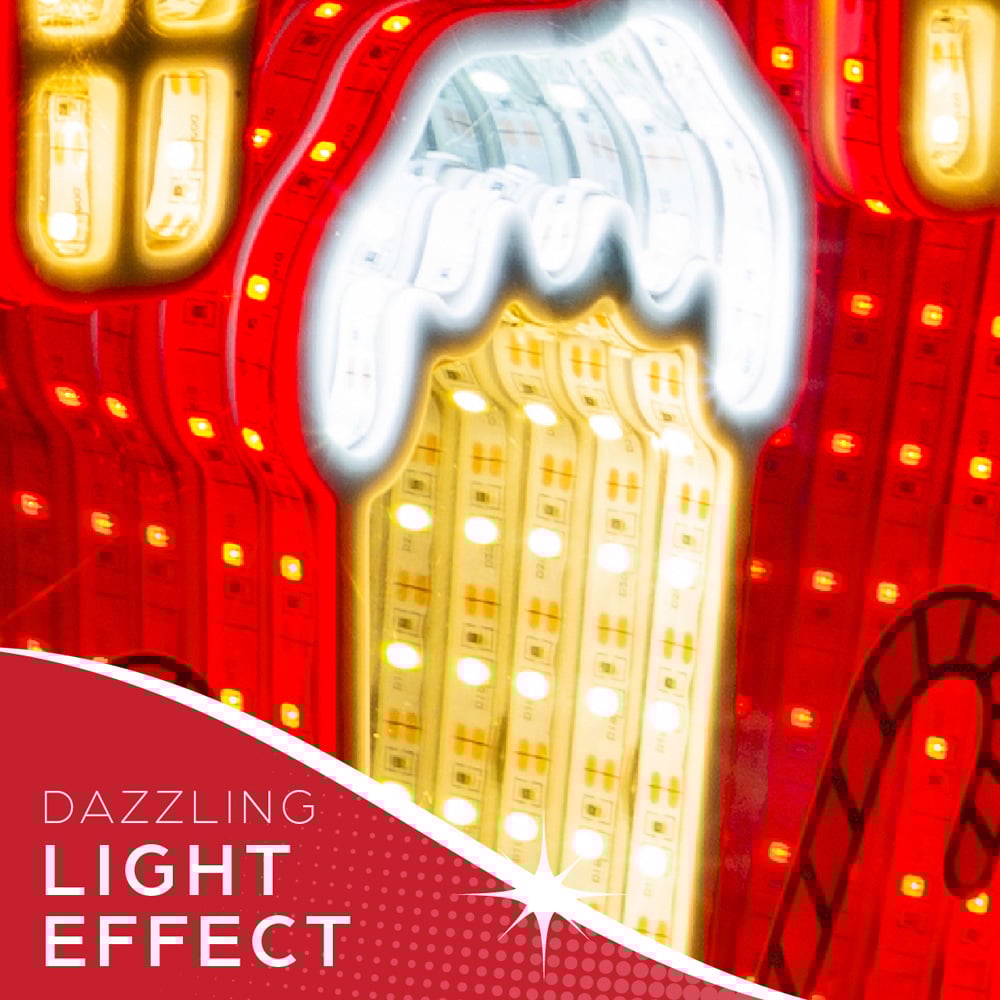 The Christmas Workshop 266 Multicolour LED Xmas House Double Sided Infinity Light 1.3ft Image 8