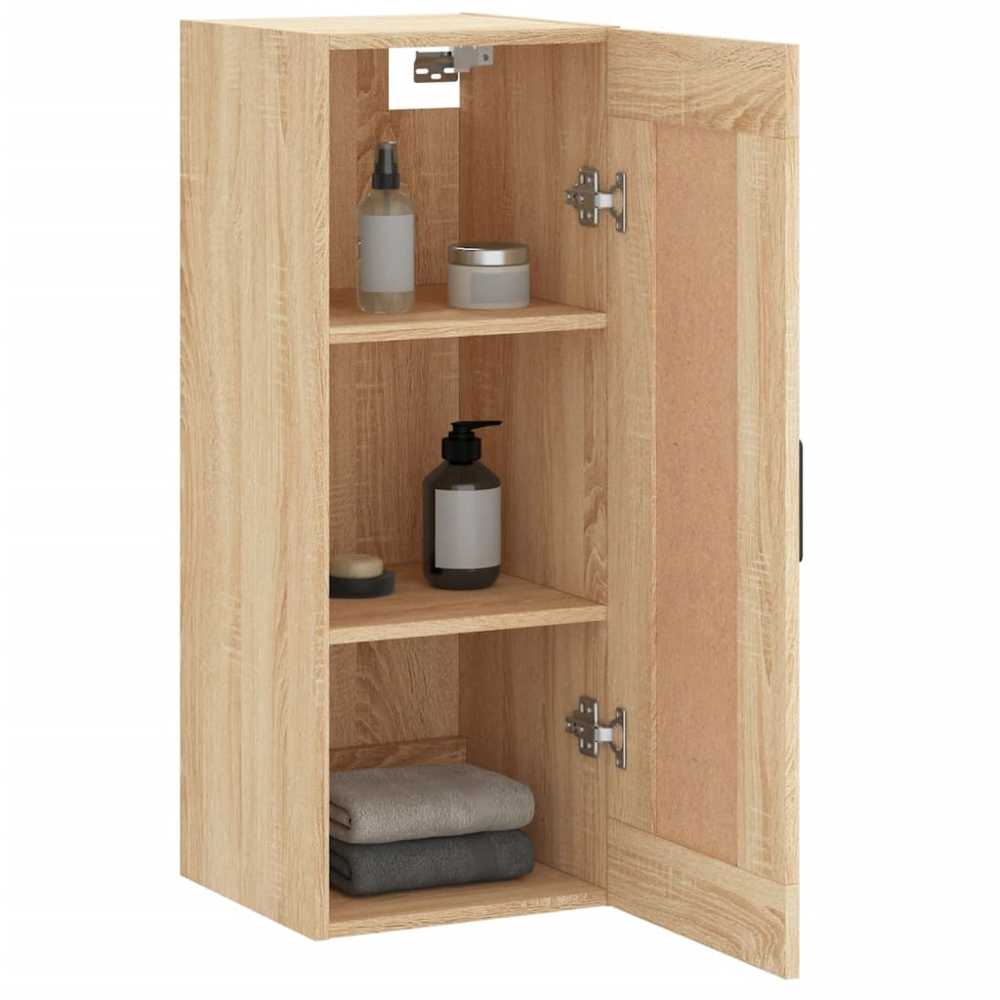 vidaXL Single Door Sonoma Oak Wall Mounted Narrow Cabinet Image 5