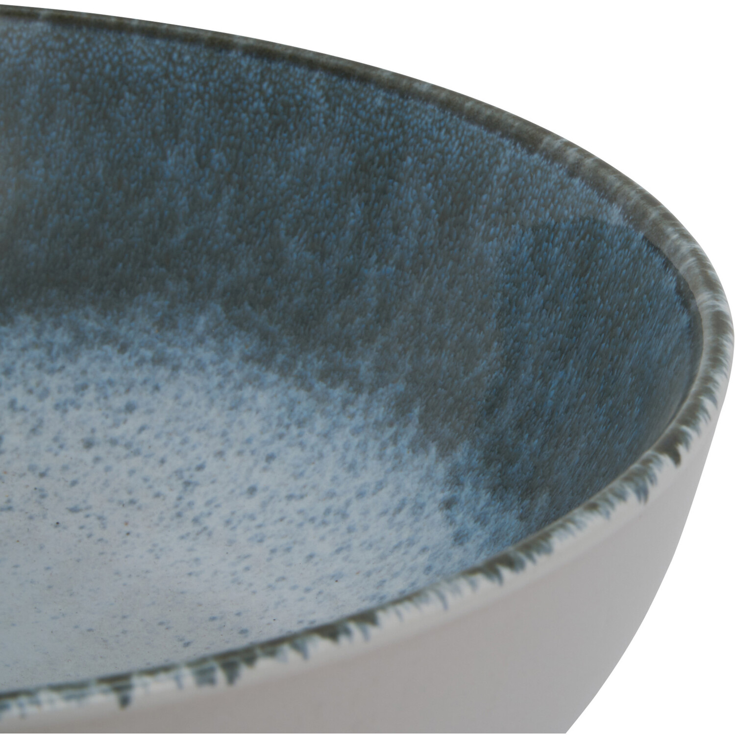 Santorini Reactive Glaze Serving Bowl - Blue Image 3