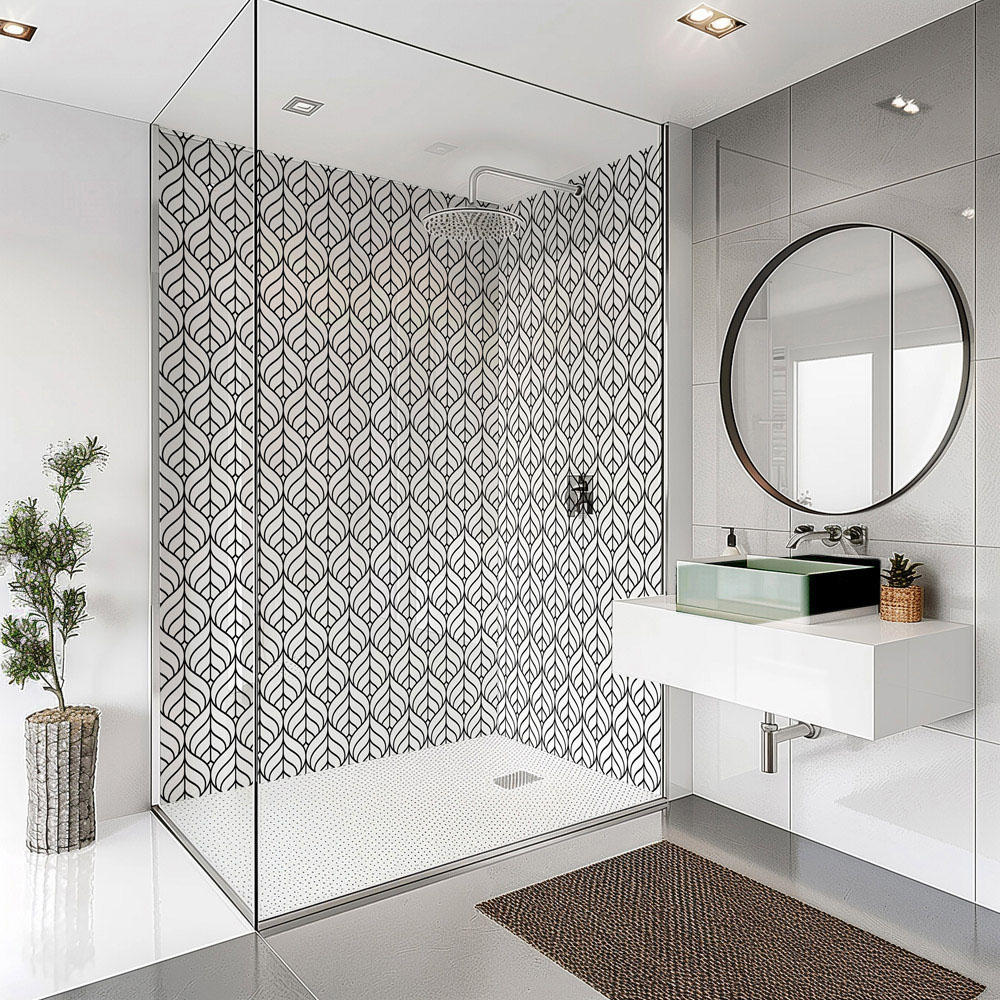 Splashbax Premium Artisan Monochrome Di Bond Shower Panel 2400 x 1220mm Image 5