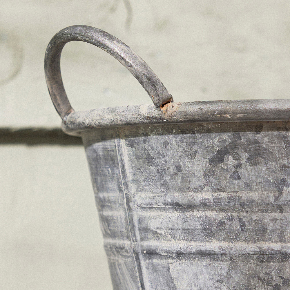 Dibor Galvanised Metal Tub Planter 23 x 35.5cm Image 3