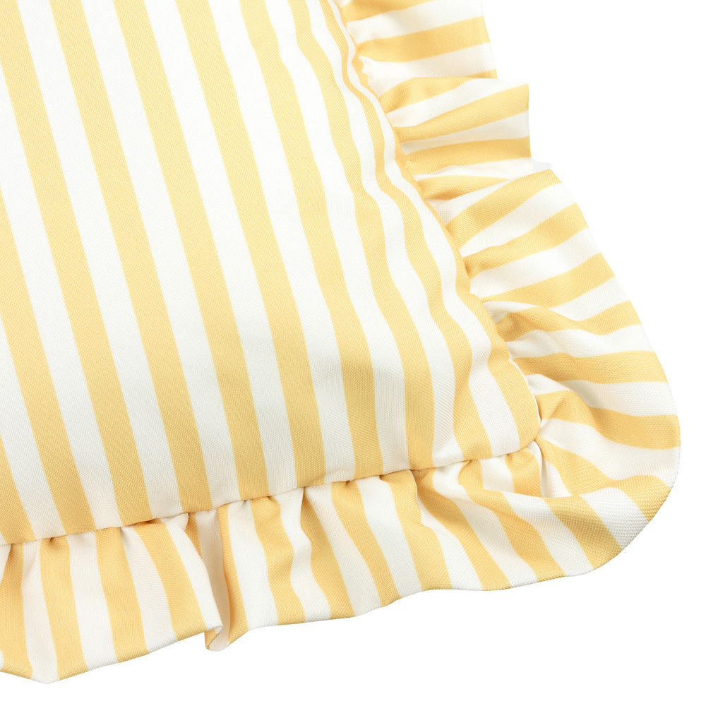 Wylder Nature Millie Yellow Ruffle Stripe Cushion 50 x 50cm Image 3
