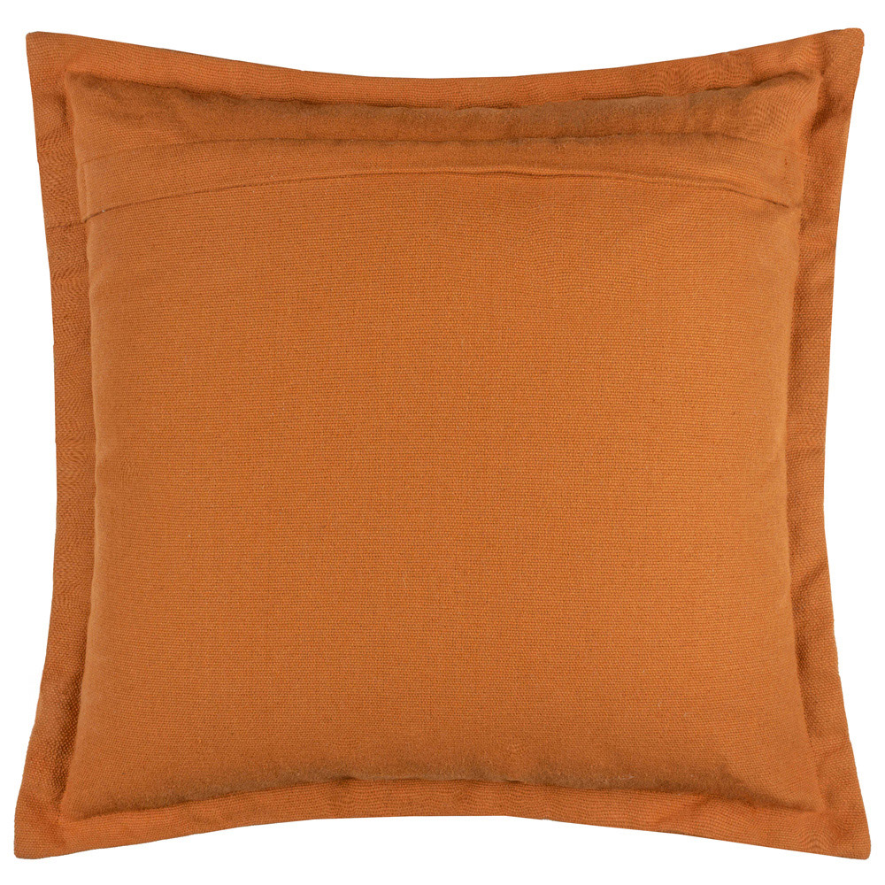 Yard Holmfirth Orange Plain Cotton Canvas Cushion 45 x 45cm Image 3