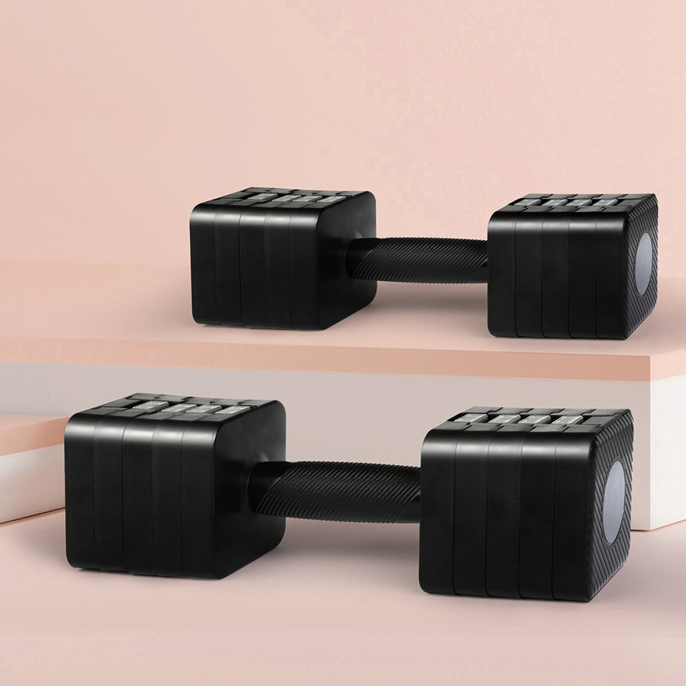 Spector Centra Black Metal Adjustable Dumbbell Pair 2.8-10kg Image 2