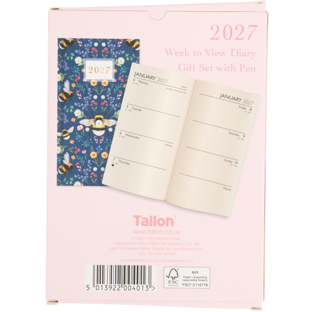 2027 Bee Diary Gift Set with Pen Image 6