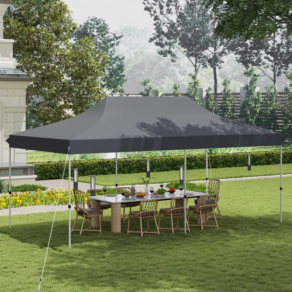 Costway Grey Pop-up Canopy Tent with Carrying Bag 3 x 6m Image 3