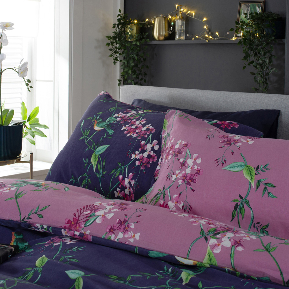 Deyongs Bird Garden Single Plum Duvet Set Image 3