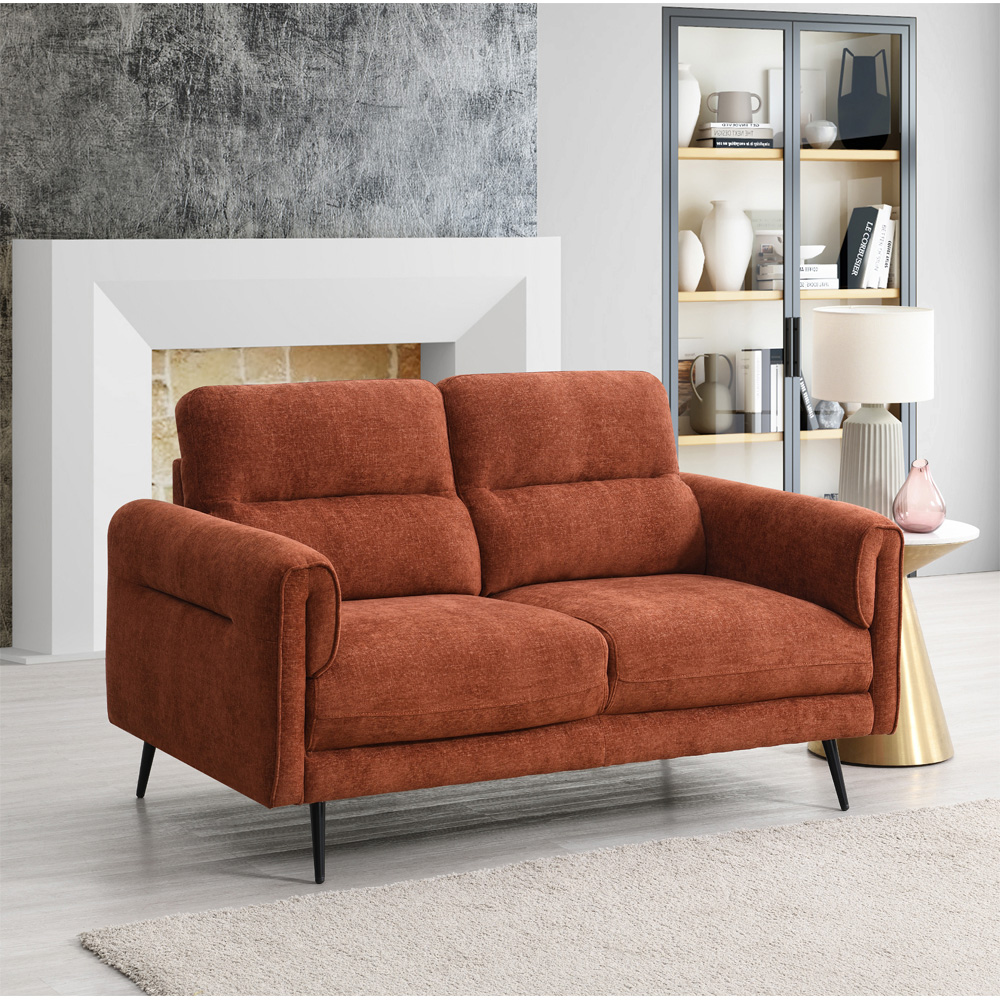Harlem 2 Seater Rust Sofa Image 5