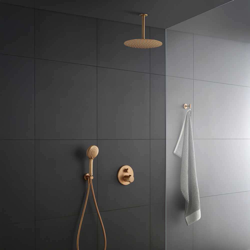 Duravit MinusFlow Brushed Bronze Jet Hand Shower Image 3