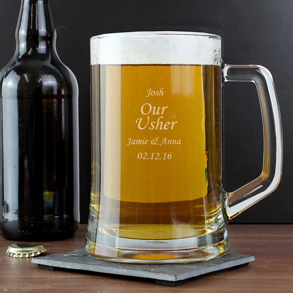 Personalised Memento Engraved Personalised Glass Pint Stern Tankard Image 4
