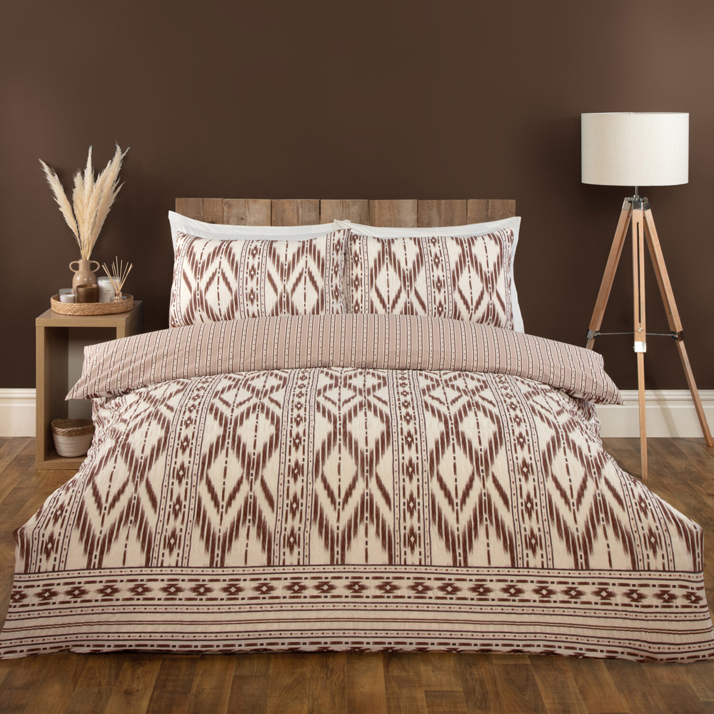 Arizona Seersucker Duvet Set Natural Double Image 1