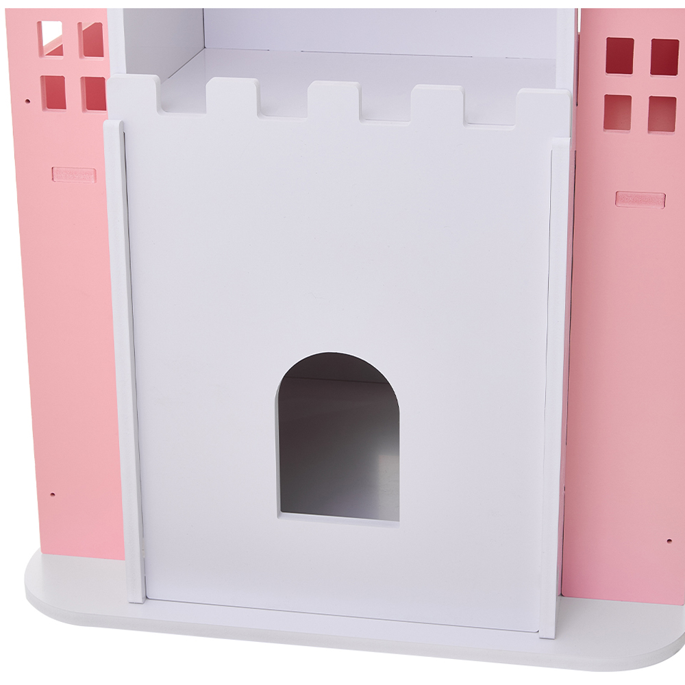 Living and Home 3 Tier Pink Rotating Kids Castle Bookshelf Image 6