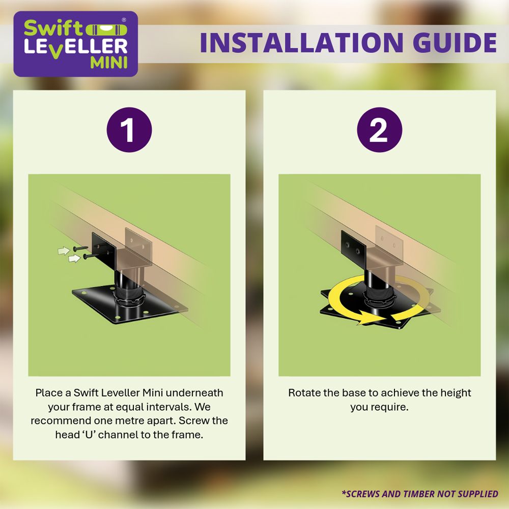 Swift Leveller Mini Hard Ground Shed Base Kit 7 x 5ft with 9 Supports Image 5