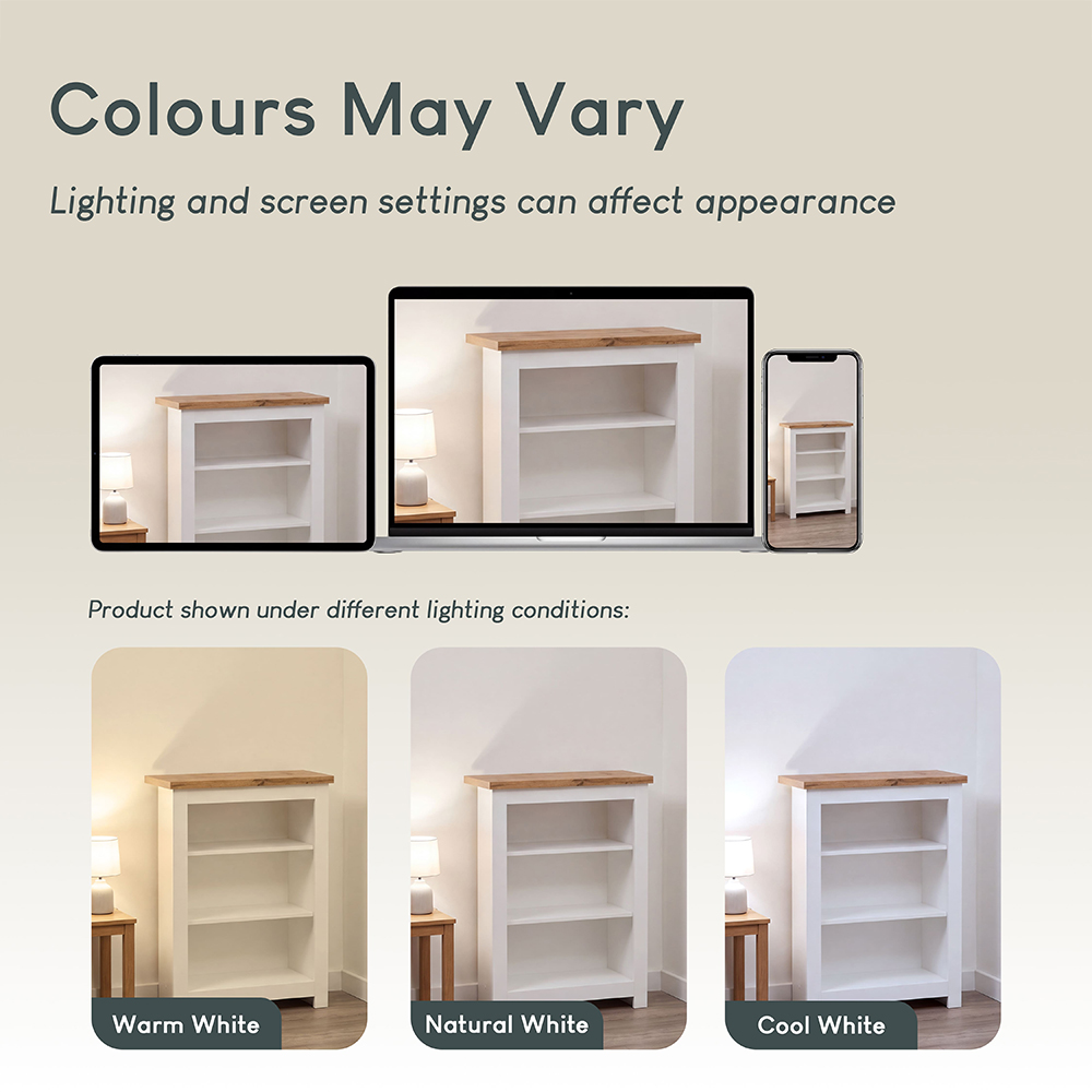 VIDA DESIGNS Arlington 3 Shelf White Bookcase Image 7
