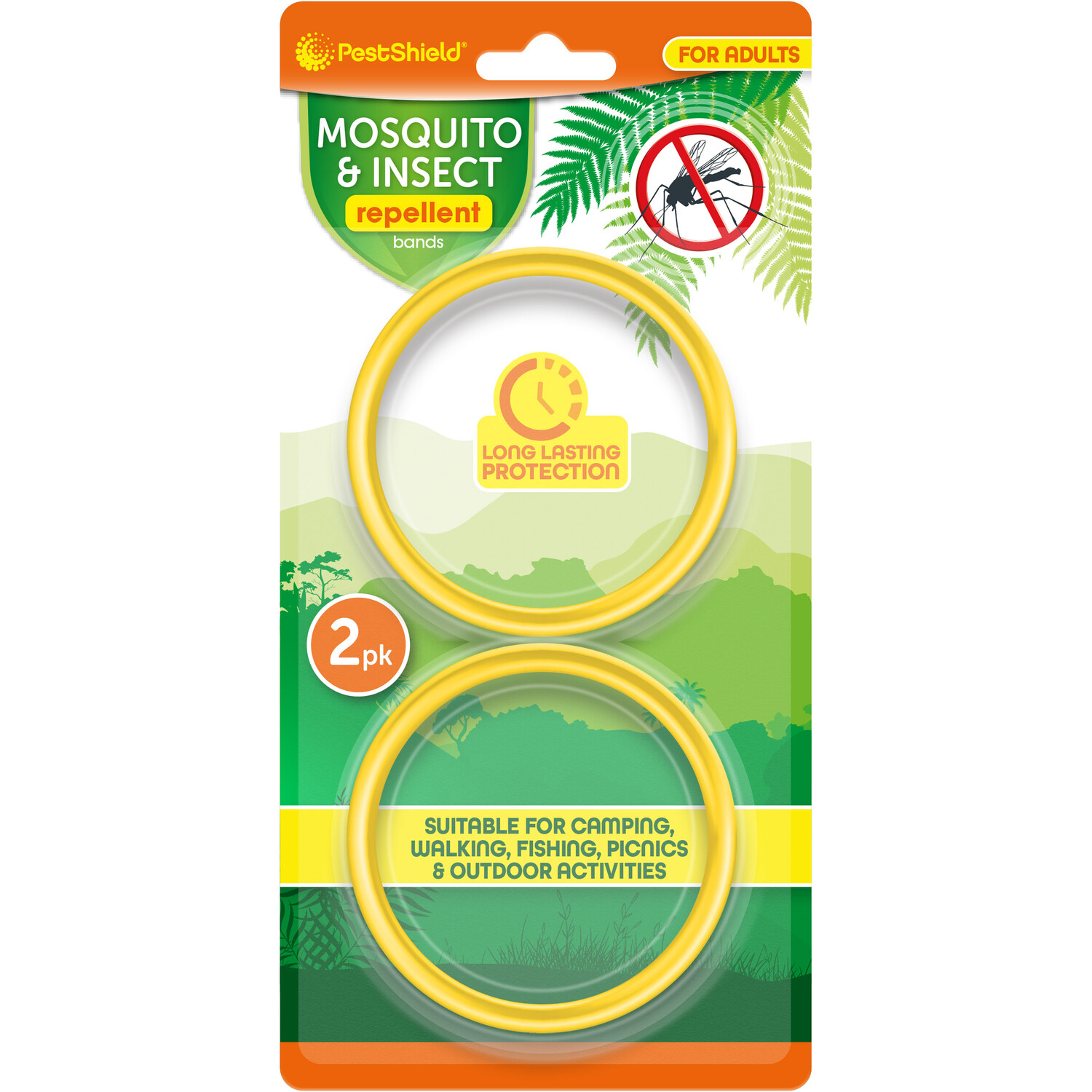 Pack of 2 Mosquito and Insect Repellent Bands - Yellow Image