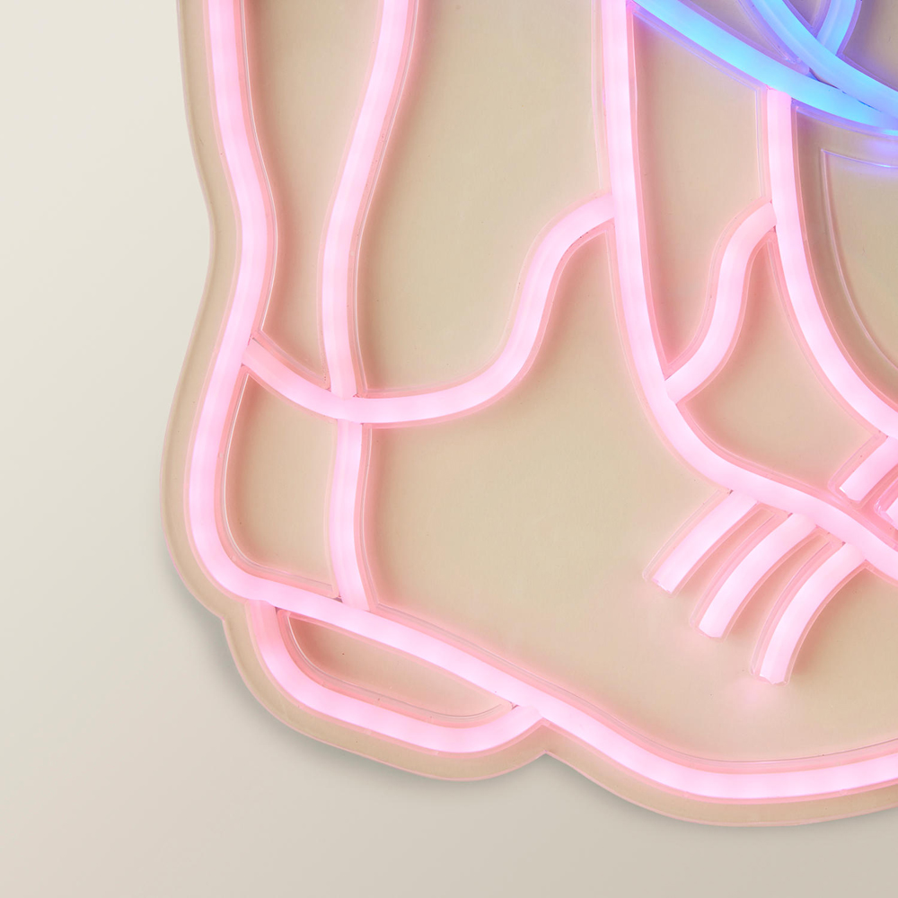ValueLights Electric Blue and Purple Cowboy Neon Wall Light Image 3