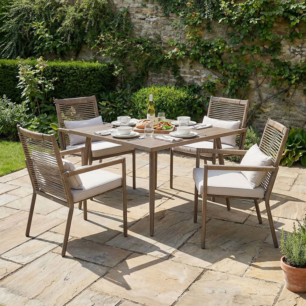 5 Piece Arabella Dining Set - Brown Image 8