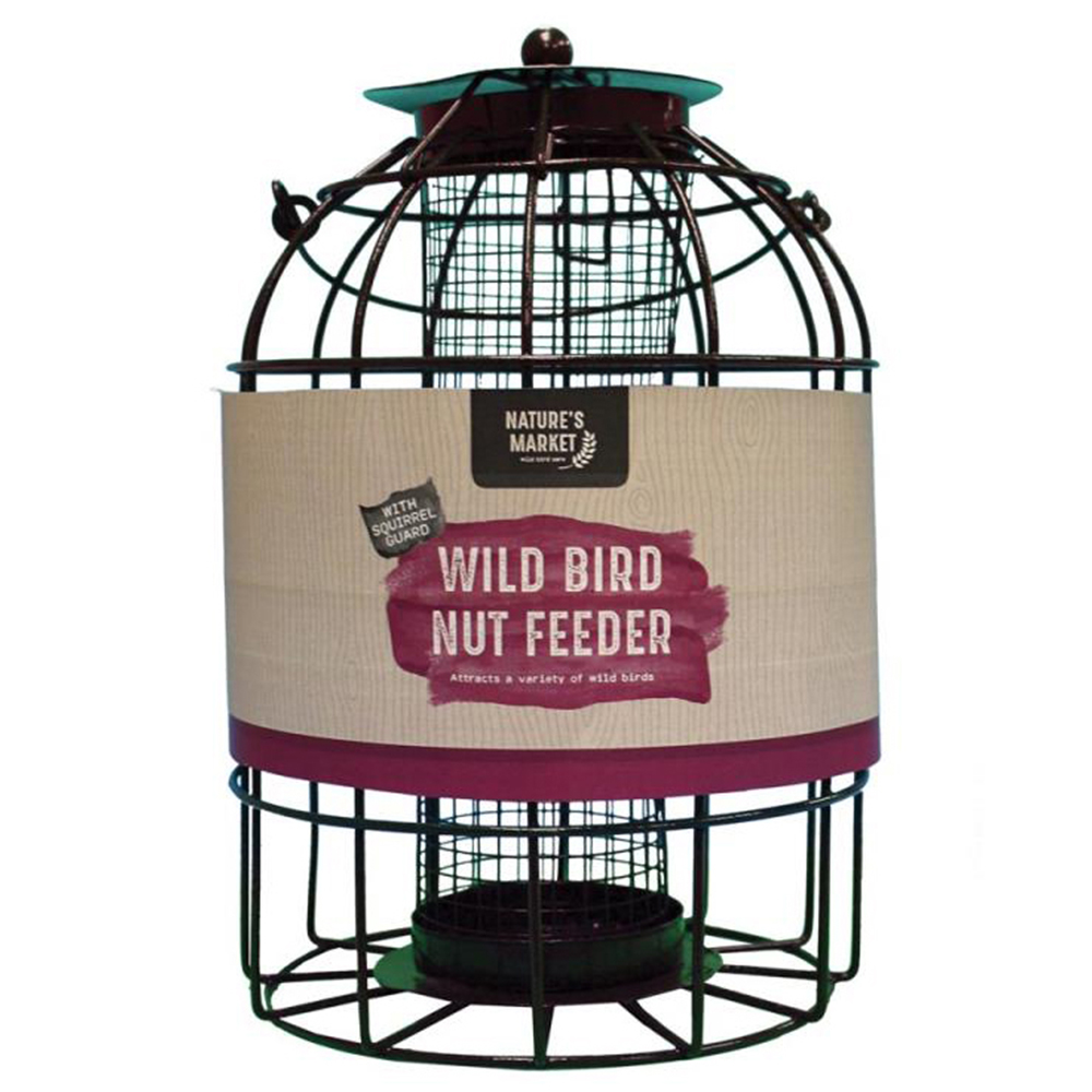 Natures Market Wild Bird Nut Feeder with Squirrel Guard 6 Pack Image 1