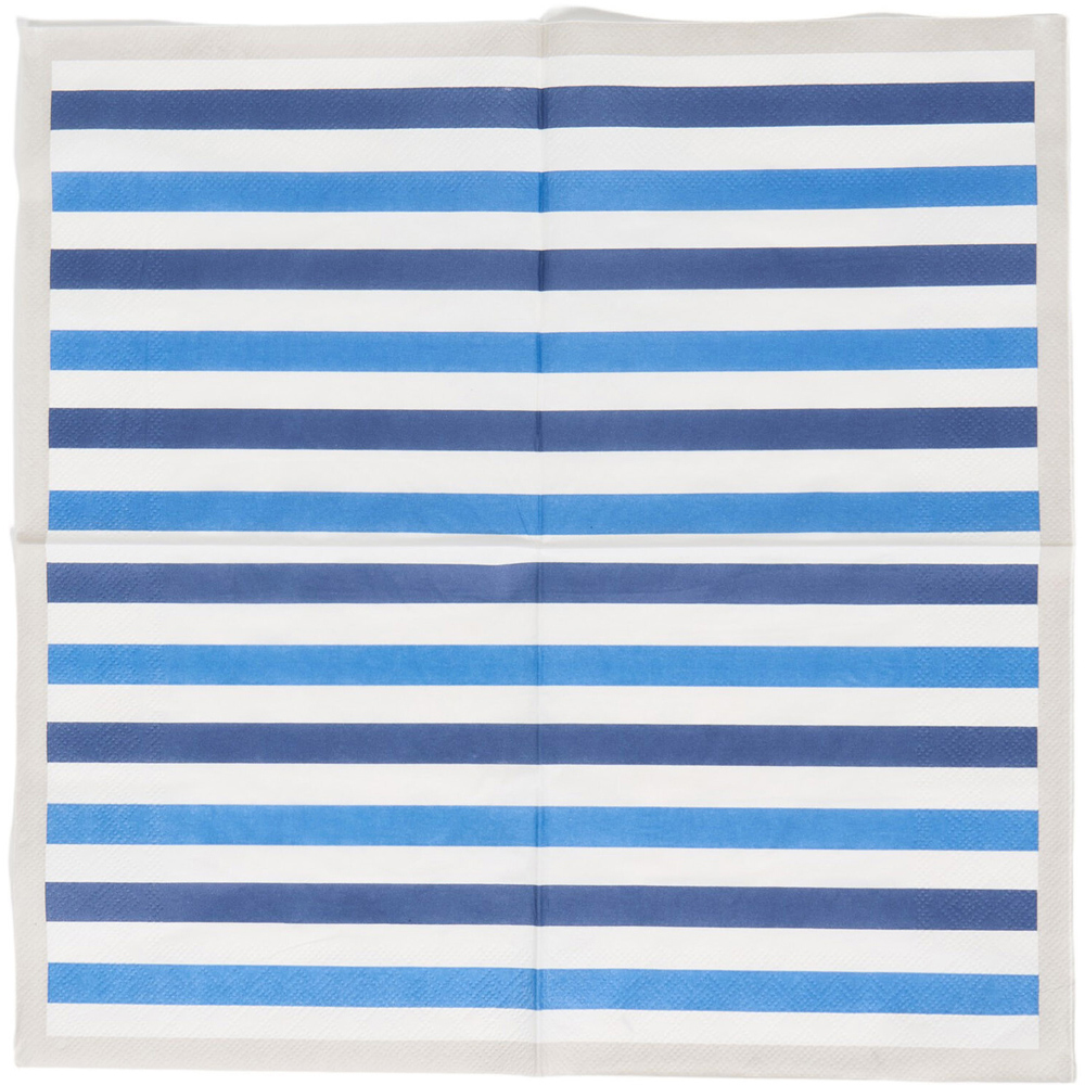 Pack of 20 Blue Tone Party Napkins Image 5