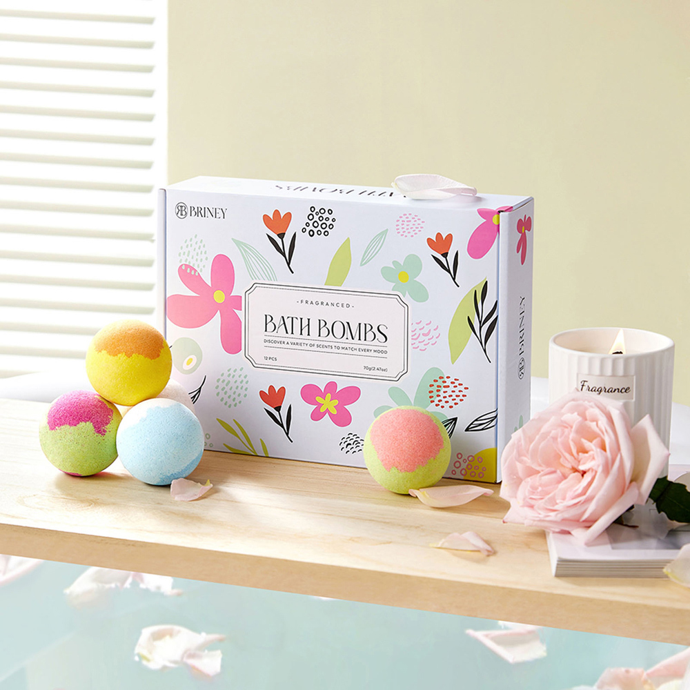 Living and Home 12 Piece Multicolour Bath Bomb Set Image 6