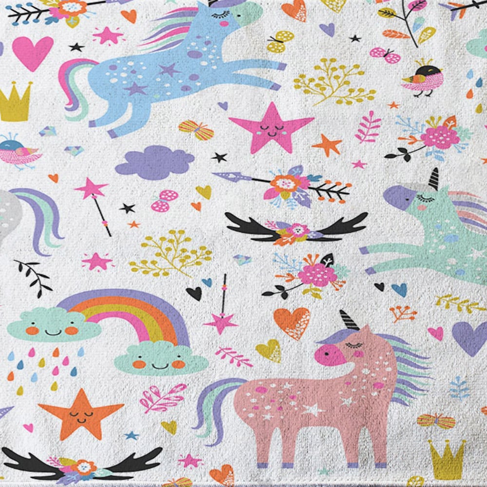 Benjamin Tate Design Unicorns Bath Towel Image 3