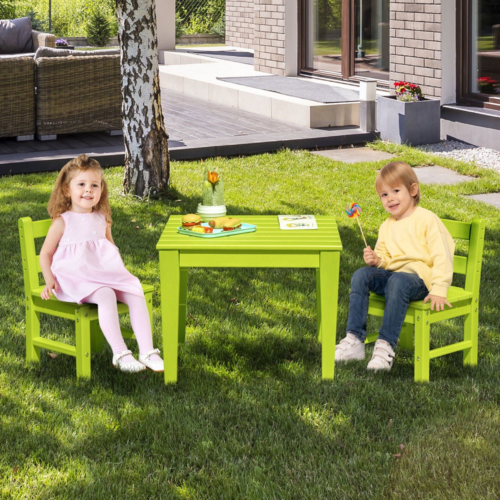 Costway Set of 2 Kids Green Learning Chair with Backrest Image 4