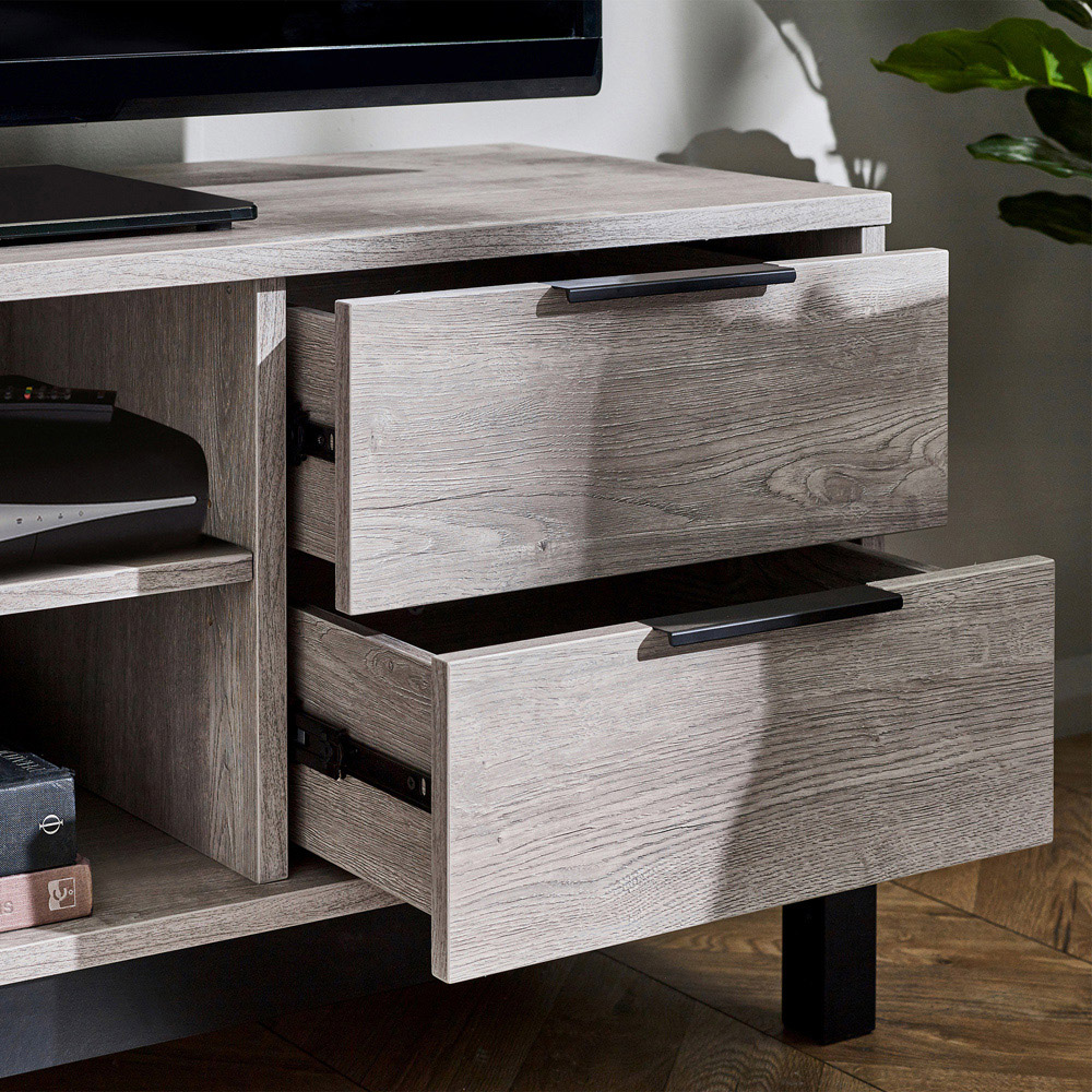 Julian Bowen Bali Grey Oak TV Unit Image 7