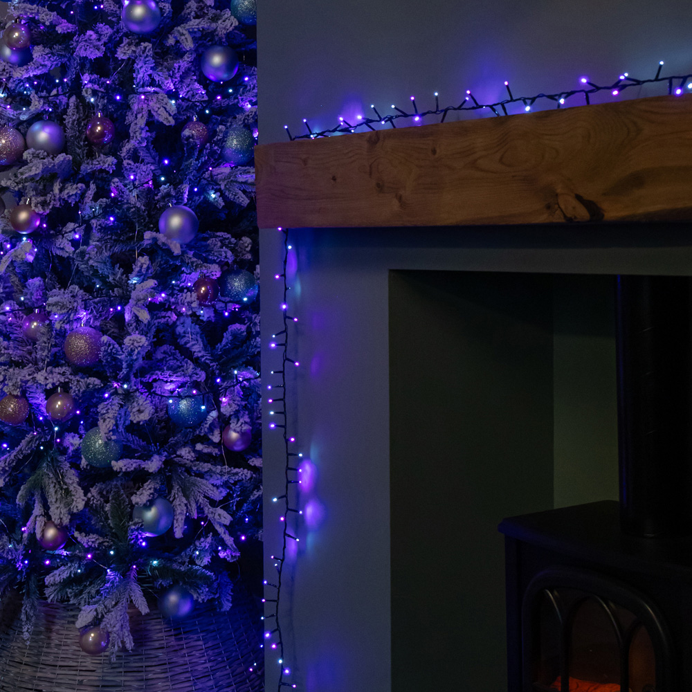 Samuel Alexander TreeBrights 500 Blue Purple and White LED Multi-Function Green String Light 13m Image 5