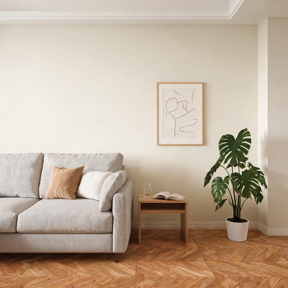 Living and Home Parquet Brown Square Self-Adhesive PVC Flooring Tile 10 Pack Image 8