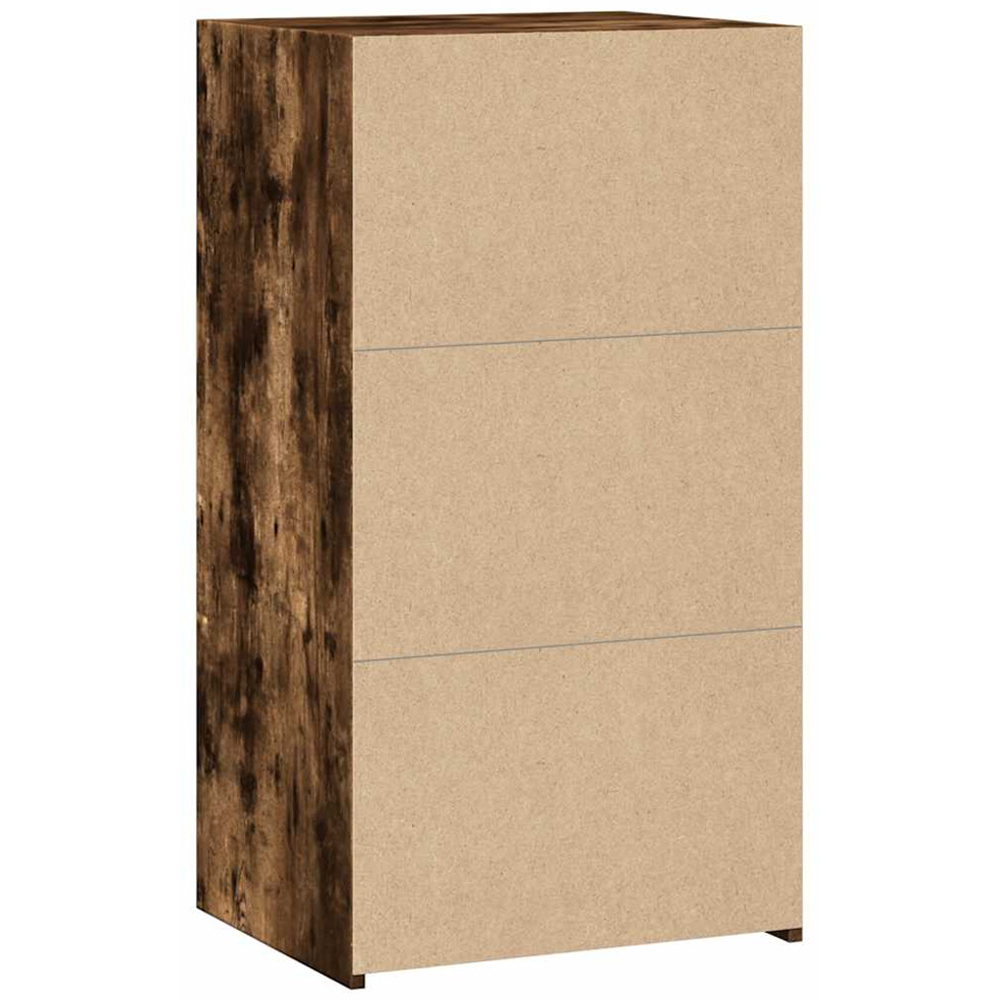 vidaXL 3 Shelf Smoked Oak Sideboard Image 6