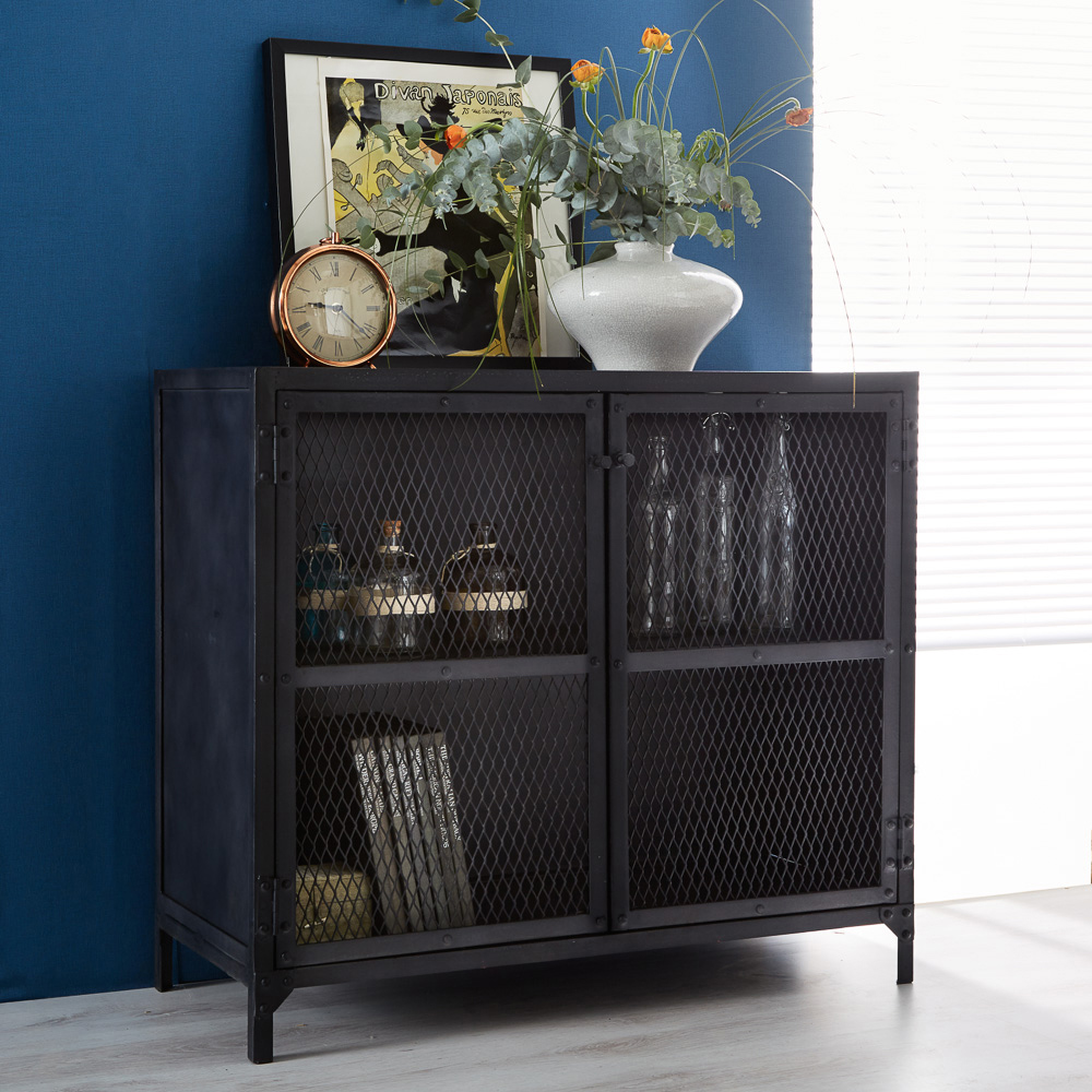 Brooklyn Kair 2 Door Iron Small Sideboard Image 2