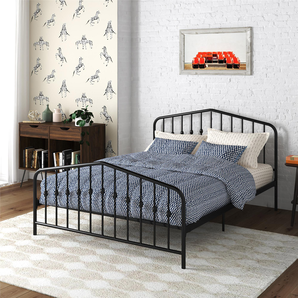 Novogratz Bushwick King Size Black Metal Bed Frame Image 6