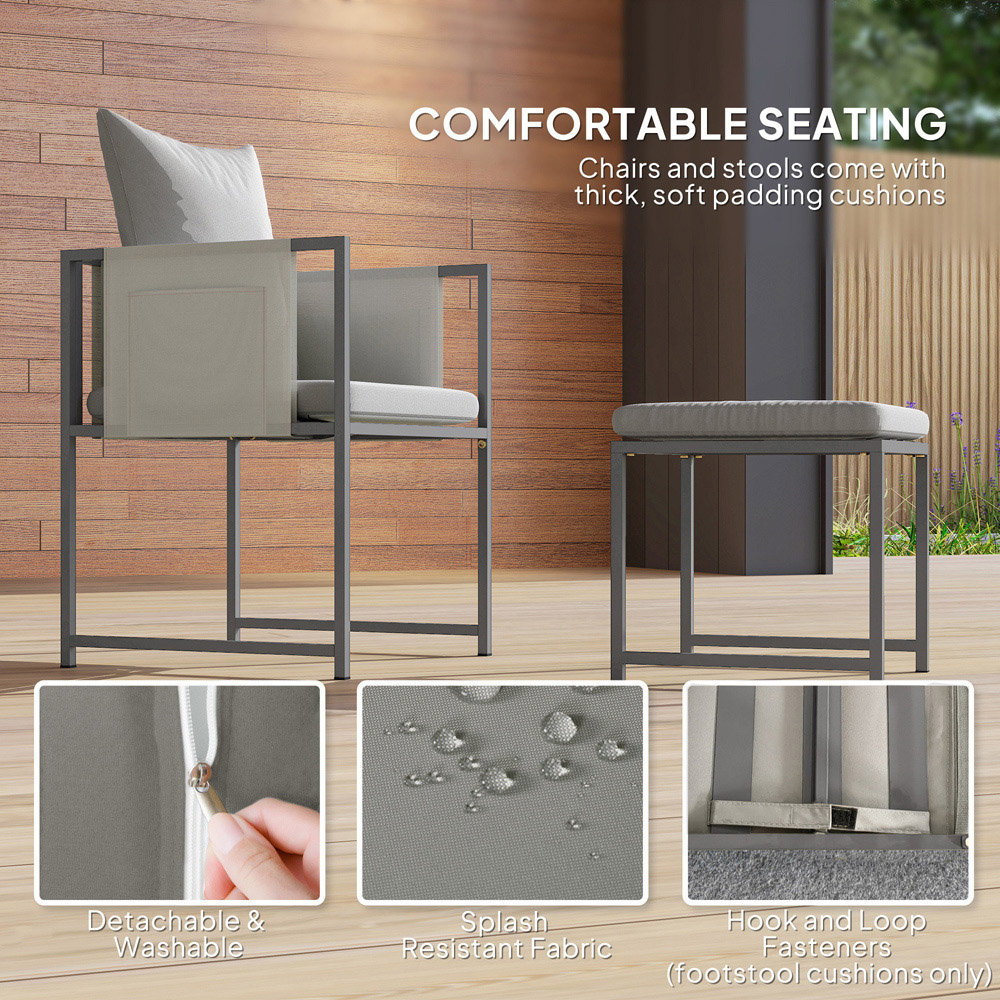 Outsunny 8 Seater Garden Dining Set with Cushions Image 5