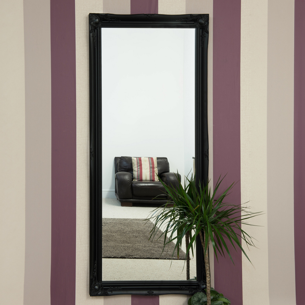 Hamilton Black Shabby Chic Design Large Dress Mirror 167 x 76cm Image 6