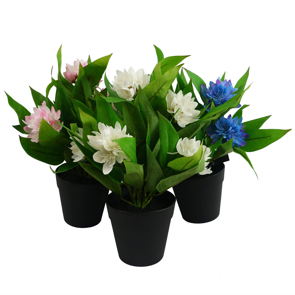 Leaf White Flower Freesia Artificial Plant 18cm Image 3