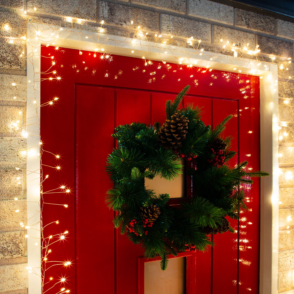 The Christmas Workshop 5.6m 680 Warm White LED Rose Gold Cluster String Light Image 5