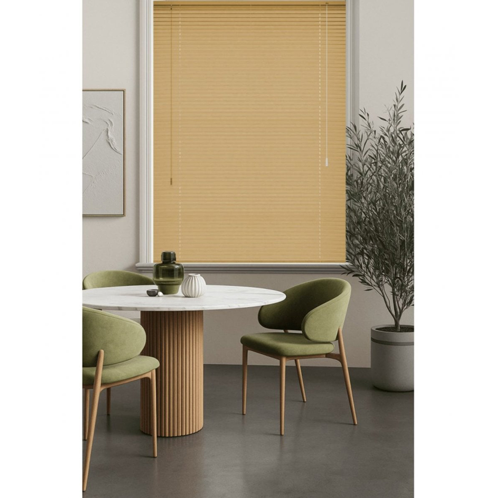 New Edge Blinds Wood Grain PVC Venetian Blind Natural 105cm Image 6