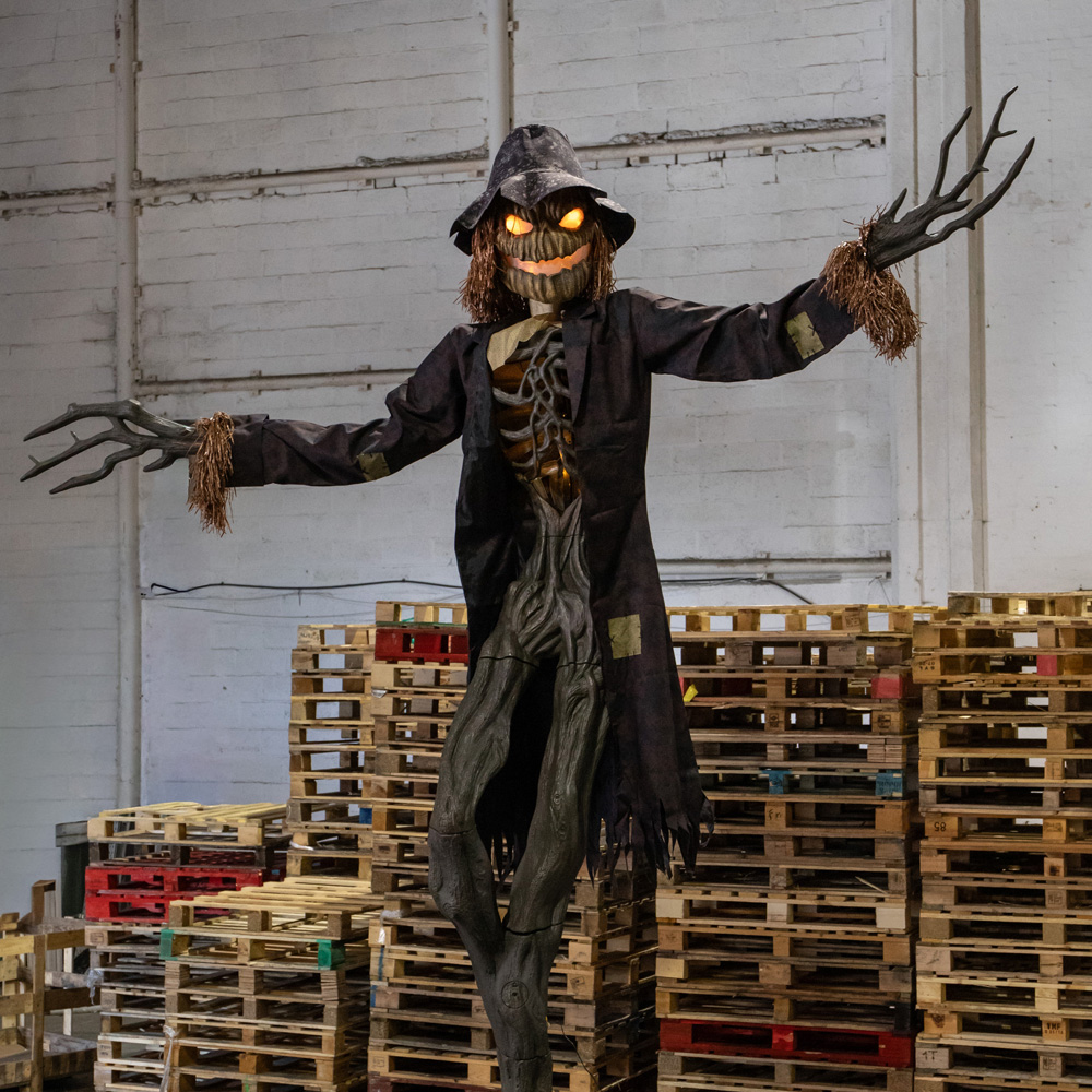 Home Accents Giant Animated Worricrow Scarecrow Halloween Decoration 15ft Image 5