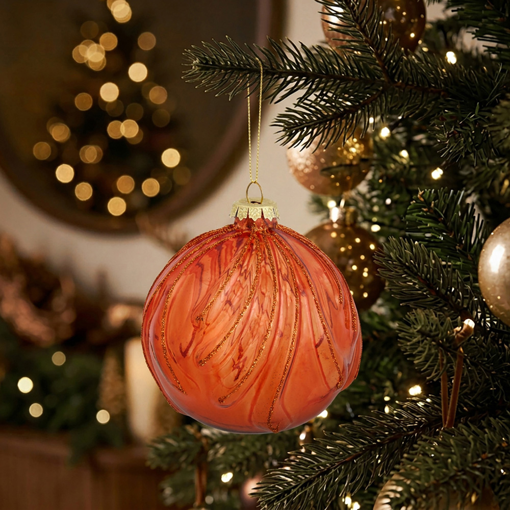 Ridged Bauble Crimson Image 2