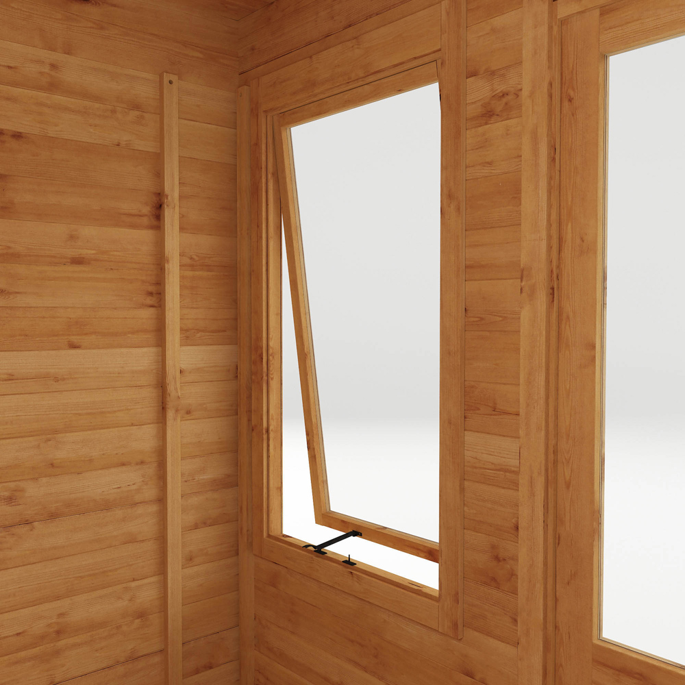 Mercia 9.8 x 9.8ft Double Door Wooden Pent Log Cabin Image 5