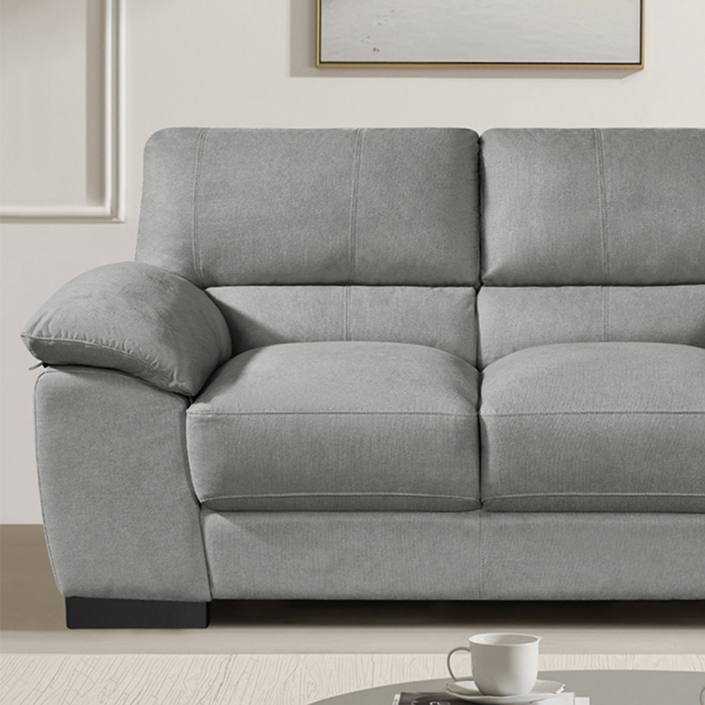 Artemis Home Mellette 2 Seater Grey Fabric Sofa Image 2