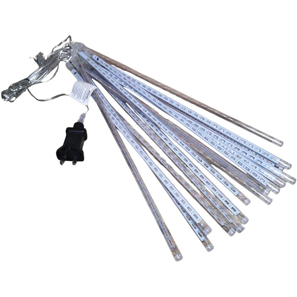 Premier 450 Cool White LED Tube Snowing Effect Christmas Icicle Light 15 x 50cm Image 2