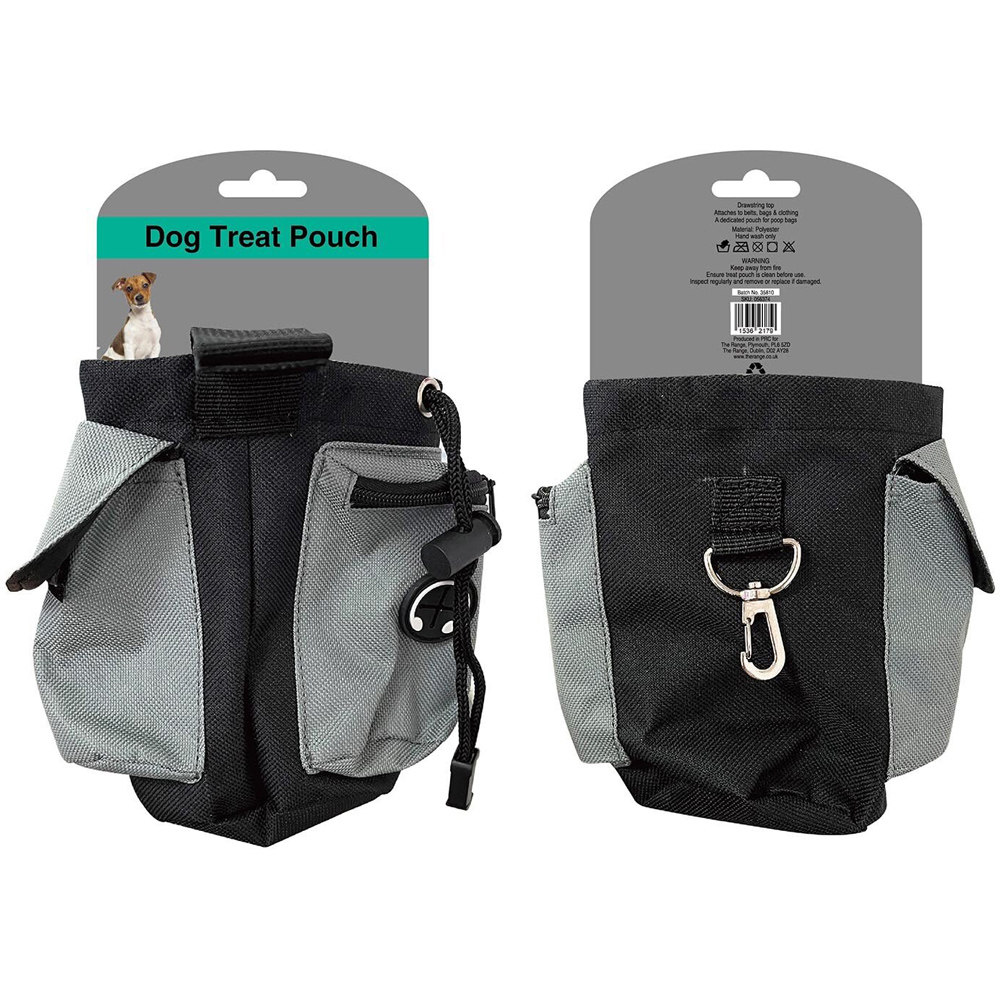 Grey and Black Dog Treat Pouch Image
