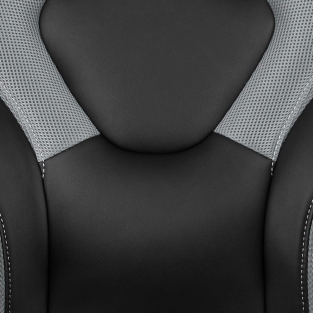 FWStyle X10 Black and Grey Faux Leather Racer Style Gaming Chair Image 3