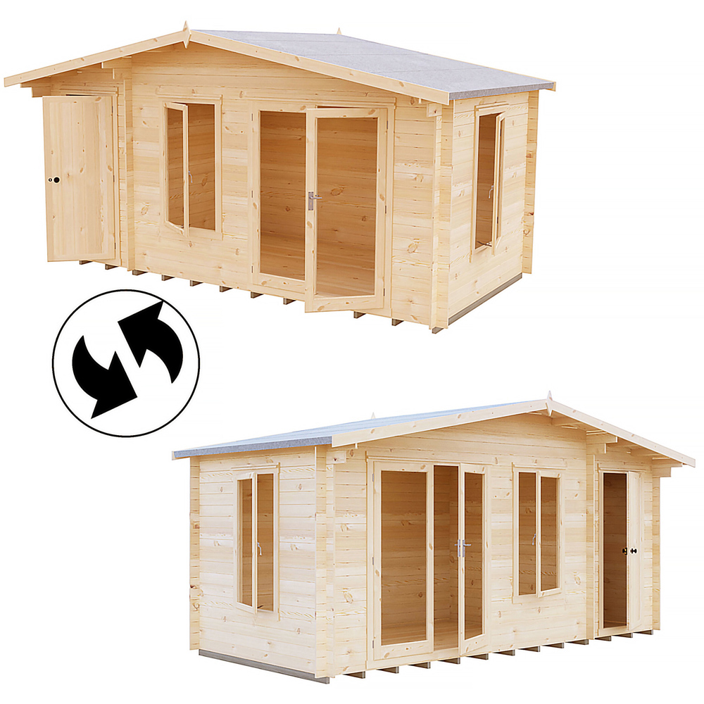 Shire Bourne 16 x 10ft Apex Garden Log Cabin Image 5