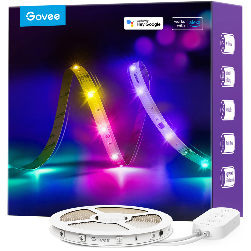 Govee RGBIC LED Smart Strip Light 10m Image 1