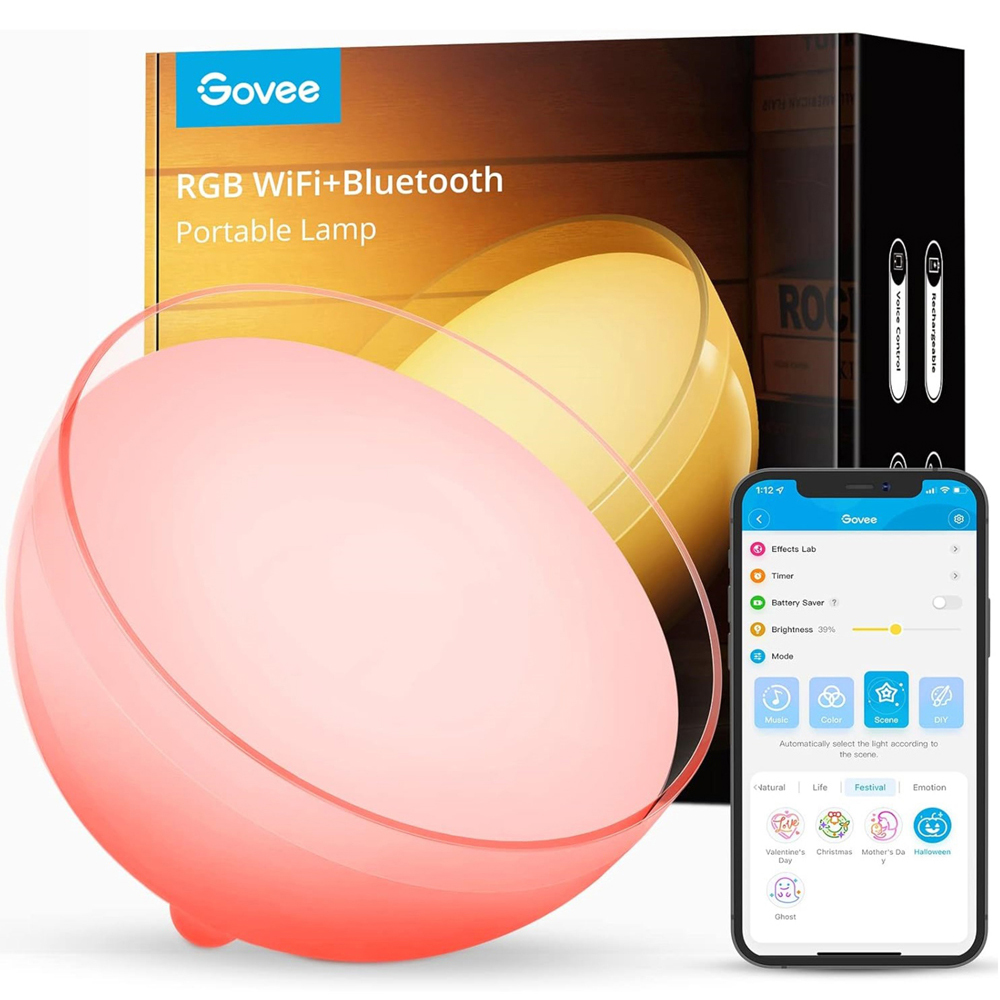 Govee Ambient RGBWW Portable Remote Control LED Table Light Image 2