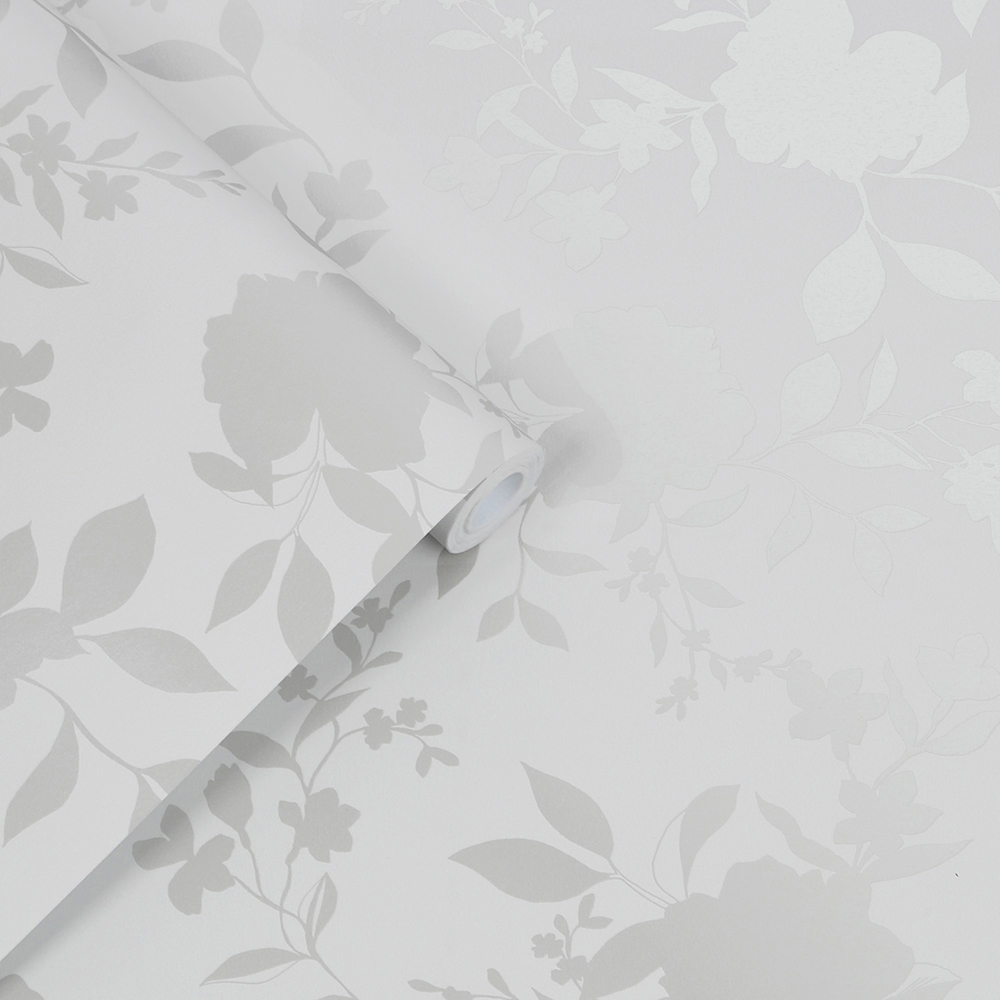 Laura Ashley Westbourne Silver Wallpaper Image 2
