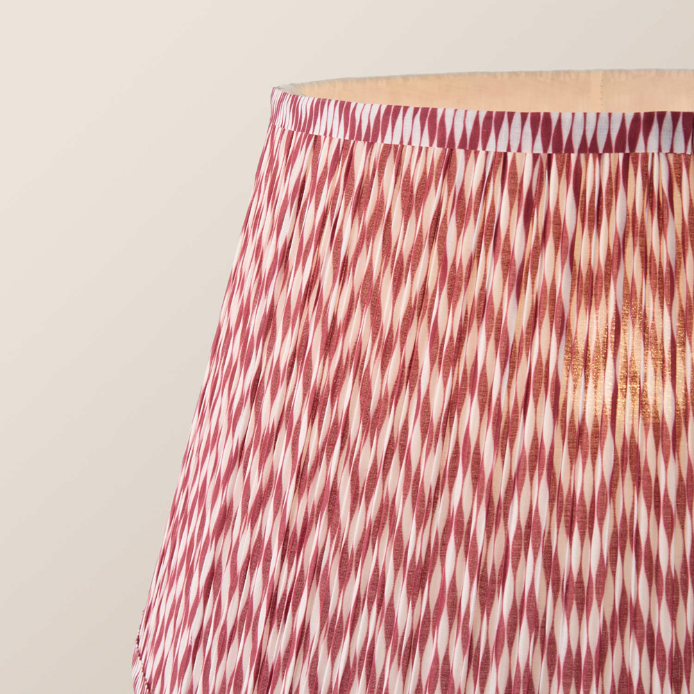 ValueLights Amara Pink Chevron Pleated Shade Pink Twist LED Floor Lamp with Bulb Image 4